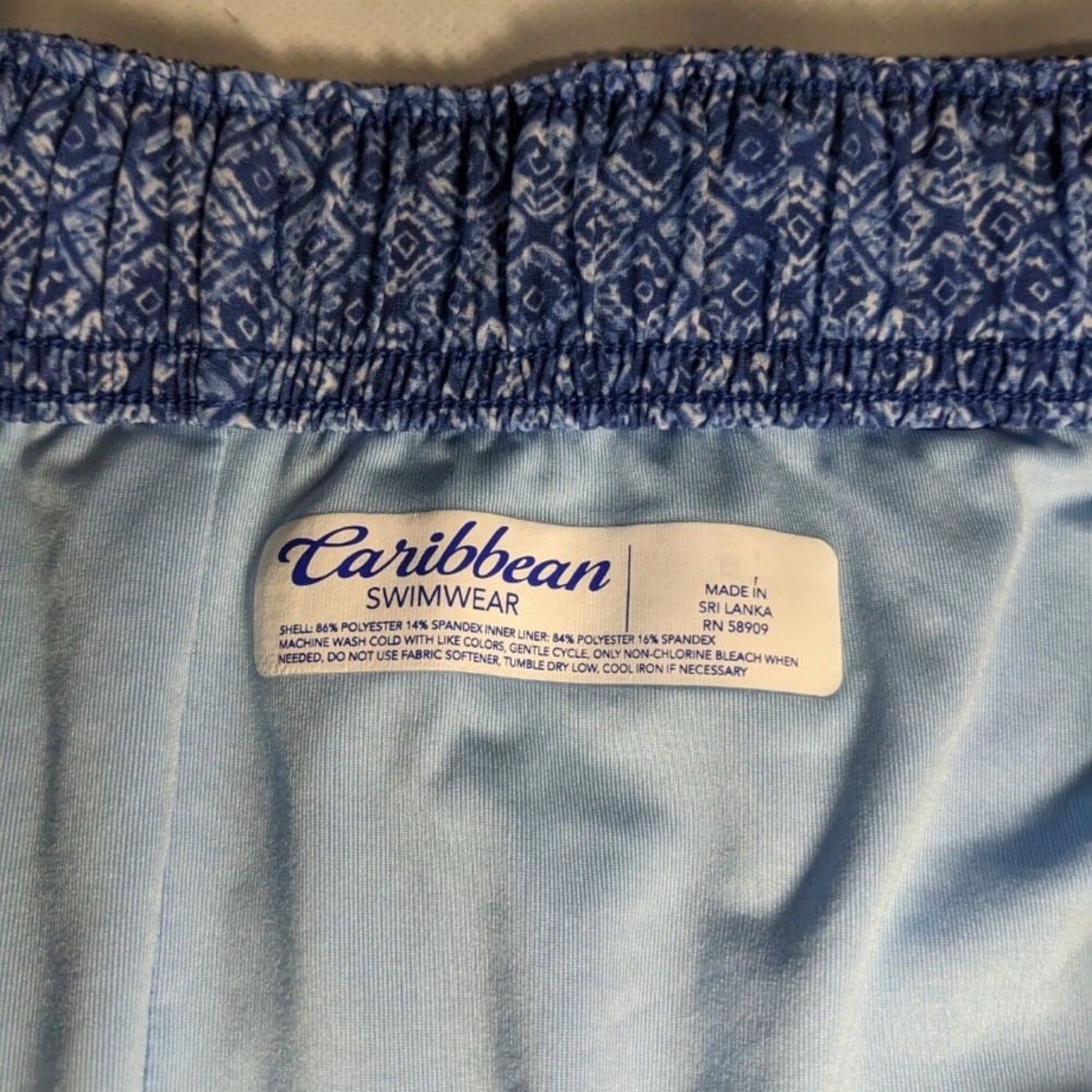 NEW 4XB Big Mens Roundtree & Yorke Caribbean Swim Trunks Quick Dry 9"I Navy - Picture 7 of 8